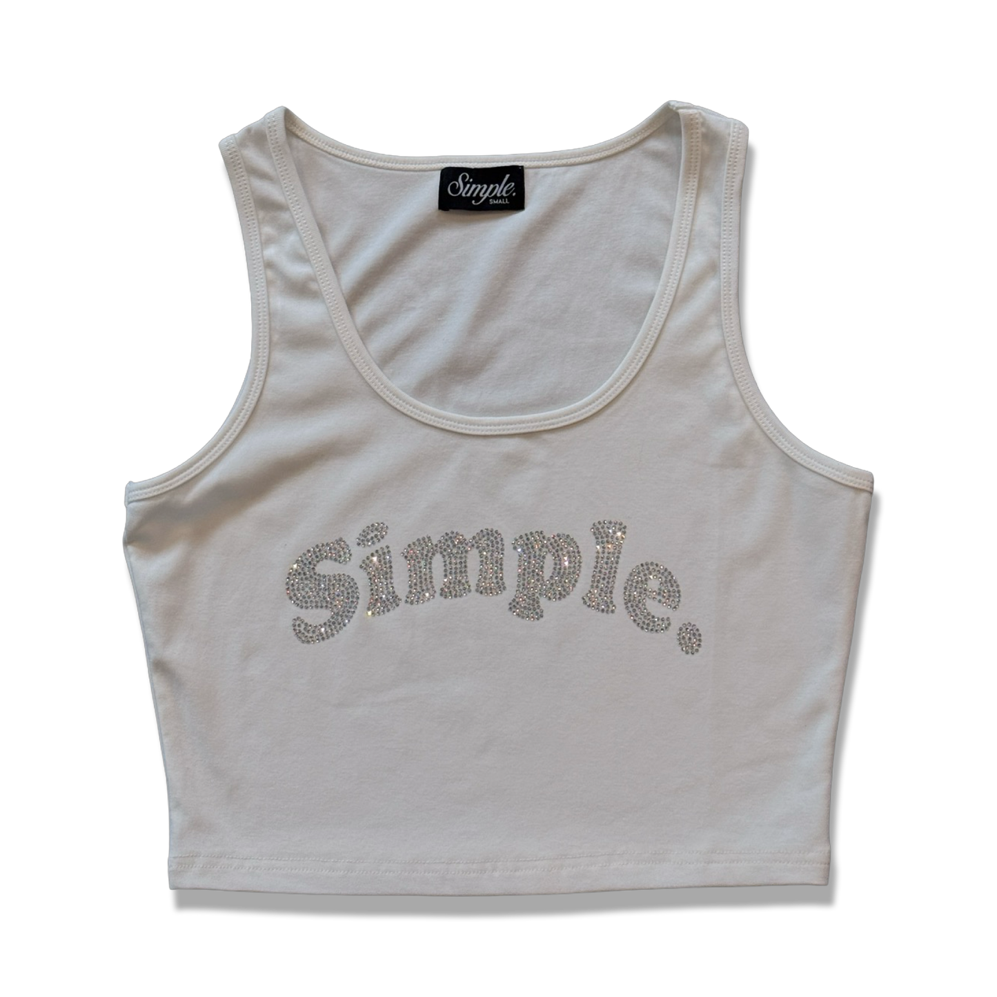 ladies rhinestone cropped tanks