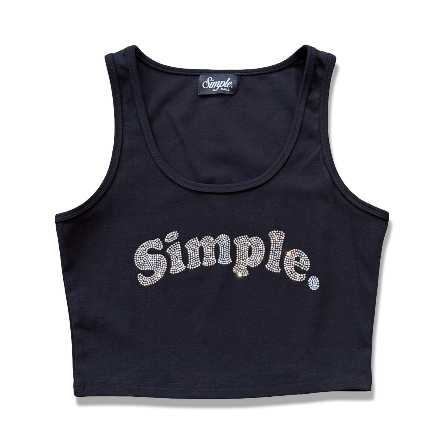 ladies rhinestone cropped tanks