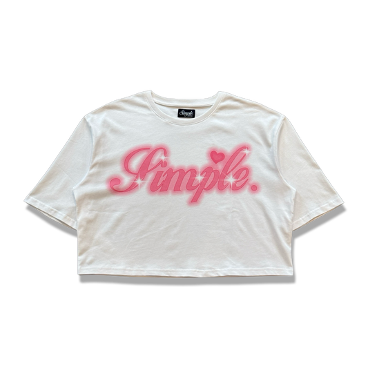 ladies cropped airbrush tee